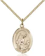 St. Colette Medal<br/>8268 Oval, Gold Filled
