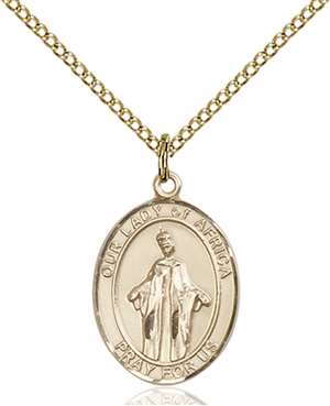 Our Lady of Africa Medal<br/>8269 Oval, Gold Filled