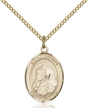 St. Bruno Medal<br/>8270 Oval, Gold Filled