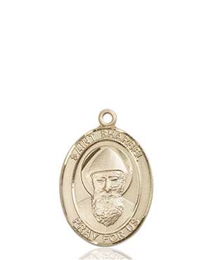 St. Sharbel Medal<br/>8271 Oval, 14kt Gold