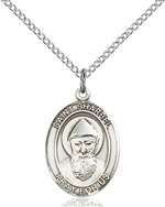 St. Sharbel Medal<br/>8271 Oval, Sterling Silver