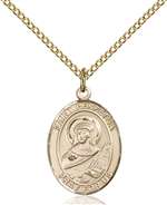 St. Perpetua Medal<br/>8272 Oval, Gold Filled