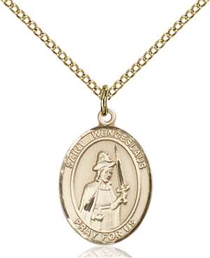 St. Wenceslaus Medal<br/>8273 Oval, Gold Filled