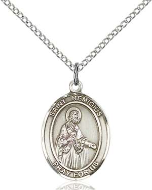 St. Remigius of Reims Medal<br/>8274 Oval, Sterling Silver