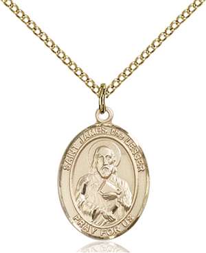 St. James the Lesser Medal<br/>8277 Oval, Gold Filled