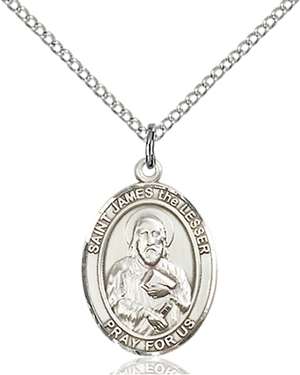 St. James the Lesser Medal<br/>8277 Oval, Sterling Silver