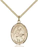 St. Gabriel Possenti Medal<br/>8279 Oval, Gold Filled