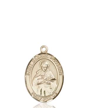 St. Gabriel Possenti Medal<br/>8279 Oval, 14kt Gold