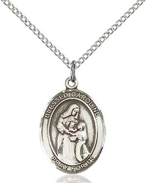 Blessed Caroline Gerhardinger Medal<br/>8281 Oval, Sterling Silver
