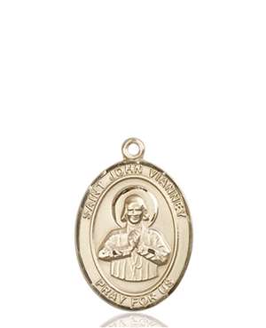 St. John Vianney Medal<br/>8282 Oval, 14kt Gold