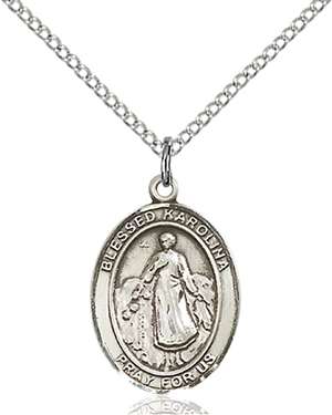 Blessed Karolina Kozkowna Medal<br/>8283 Oval, Sterling Silver