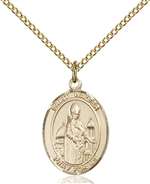 St. Walter of Pontnoise Medal<br/>8285 Oval, Gold Filled