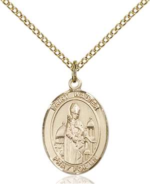 St. Walter of Pontnoise Medal<br/>8285 Oval, Gold Filled