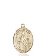 St. Walter of Pontnoise Medal<br/>8285 Oval, 14kt Gold
