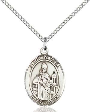 St. Walter of Pontnoise Medal<br/>8285 Oval, Sterling Silver