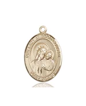 Our Lady of Good Counsel Medal<br/>8287 Oval, 14kt Gold