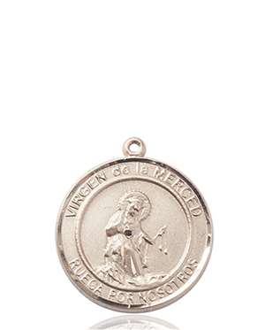 Virgen de la Merce Medal<br/>8289 Spanish, Round, 14kt Gold