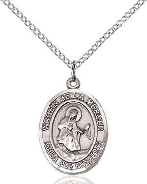 Virgen de la Merced Medal<br/>8289 Spanish, Oval, Sterling Silver