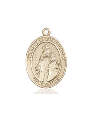 Our Lady of Consolation Medal<br/>8292 Oval, 14kt Gold