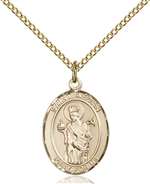 St. Aedan of Ferns Medal<br/>8293 Oval, Gold Filled