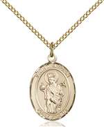 St. Aedan of Ferns Medal<br/>8293 Oval, Gold Filled