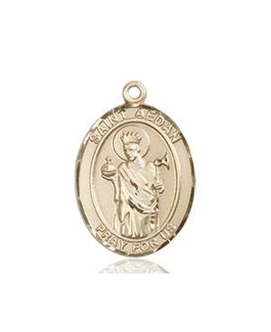 St. Aedan of Ferns Medal<br/>8293 Oval, 14kt Gold