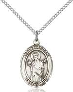 St. Aedan of Ferns Medal<br/>8293 Oval, Sterling Silver