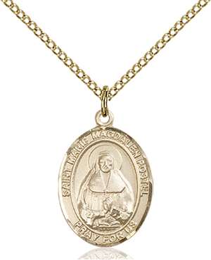 St. Marie Magdalen Postel Medal<br/>8294 Oval, Gold Filled
