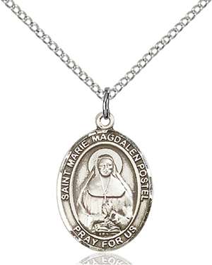 St. Marie Magdalen Postel Medal<br/>8294 Oval, Sterling Silver