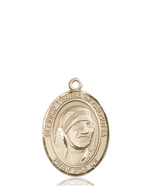 Blessed Teresa of Calcutta Medal<br/>8295 Oval, 14kt Gold