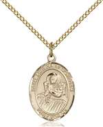 St. Lidwina of Schiedam Medal<br/>8297 Oval, Gold Filled