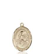 St. Lidwina of Schiedam Medal<br/>8297 Oval, 14kt Gold