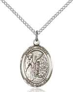 St. Fiacre Medal<br/>8298 Oval, Sterling Silver