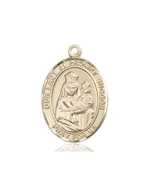 Our Lady of Prompt Succor Medal<br/>8299 Oval, 14kt Gold