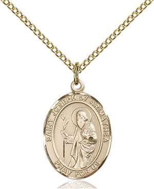 St. Joseph of Arimathea Medal<br/>8300 Oval, Gold Filled