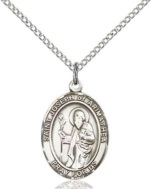 St. Joseph of Arimathea Medal<br/>8300 Oval, Sterling Silver