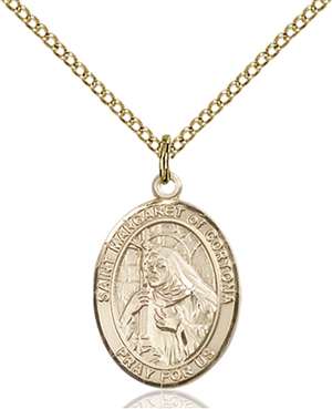 St. Margaret of Cortona Medal<br/>8301 Oval, Gold Filled