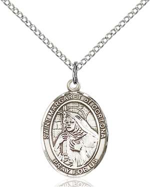 St. Margaret of Cortona Medal<br/>8301 Oval, Sterling Silver