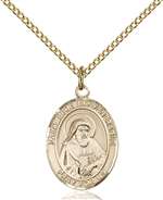 St. Bede the Venerable Medal<br/>8302 Oval, Gold Filled