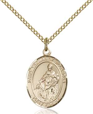 St. Thomas of Villanova Medal<br/>8304 Oval, Gold Filled