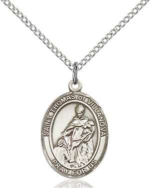 St. Thomas of Villanova Medal<br/>8304 Oval, Sterling Silver