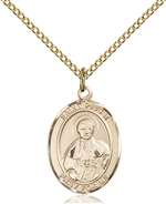 St. Pius X Medal<br/>8305 Oval, Gold Filled