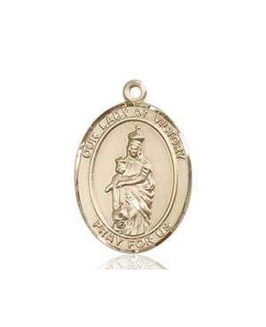 Our Lady of Victory Medal<br/>8306 Oval, 14kt Gold