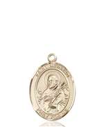 St. Meinrad of Einsideln Medal<br/>8307 Oval, 14kt Gold