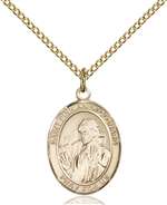 St. Finnian of Clonard Medal<br/>8308 Oval, Gold Filled