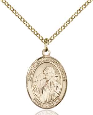 St. Finnian of Clonard Medal<br/>8308 Oval, Gold Filled