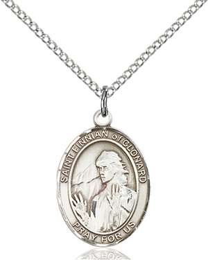 St. Finnian of Clonard Medal<br/>8308 Oval, Sterling Silver