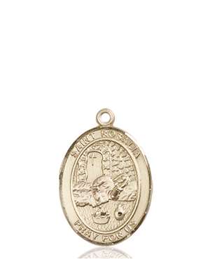 St. Rosalia Medal<br/>8309 Oval, 14kt Gold