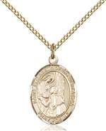 St. Elizabeth of the Visitation Medal<br/>8311 Oval, Gold Filled