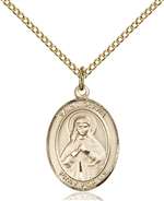St. Olivia Medal<br/>8312 Oval, Gold Filled